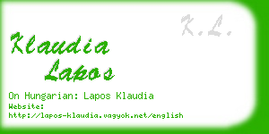 klaudia lapos business card